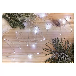Emos Lampki choinkowe  Ozdoby świąteczne XMAS nano TIMER 0,6W 20LED 0,9m IP20 zimny biały ZY2196 ZY2196 - Oświetlenie świąteczne - miniaturka - grafika 1