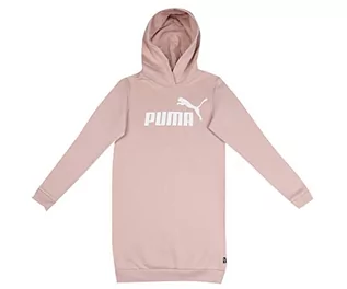 Sukienki - PUMA Sukienka z kapturem Logo Ess FL G Kombinezon, Różowy Kwarcowy, 12 Lat Unisex-Bimbi, Różowy kwarc, 12 lat - grafika 1