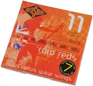 Rotosound rotos górne nikiel struny do 7-saitige E-akcesoria gitarowe, grubość Medium 11 14 18 28 38 48 58 R11-7 - Struny gitarowe  - miniaturka - grafika 1