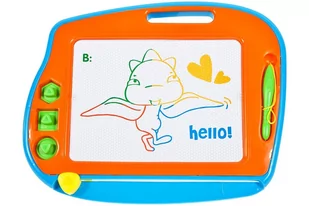 MALPLAY DUŻA TABLICA ZNIKOPIS POMARAŃCZOWA MAGNETYCZNA ZESTAW 2W1 293947 - Tablice interaktywne - miniaturka - grafika 1