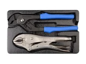 Kombinerki i obcęgi - KING TONY Szczypce okrągłe + szczypce nastawne 9-40102gp, 253 mm - miniaturka - grafika 1