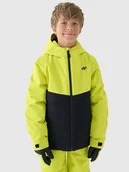 Kurtki i płaszcze dla chłopców - Kurtka Chłopięca Zimowa Narciarska 4F 4F 4Fjwaw24Ttjam535-45S Zielony - miniaturka - grafika 1