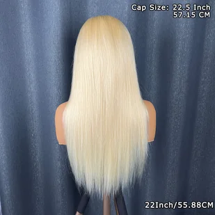TEMU 1 szt. Peruka z włosów ludzkich Brazilian dla kobiet, 13x4 HD Transparentny wątek z przodu, Prosta blond włosy, Przed-wydrane z naturalnym - Pozostałe akcesoria fryzjerskie - miniaturka - grafika 1