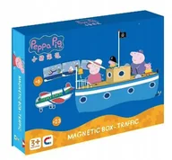 Układanki dla dzieci - TABLICA MAGNETYCZNA UKŁADANKA ŚWINKA PEPPA POJAZDY - miniaturka - grafika 1