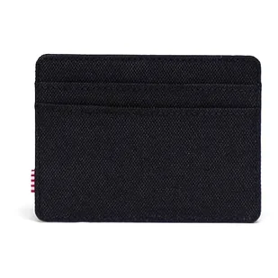 Herschel Charlie portfel na karty, jeden rozmiar, czarny, Czarny, One Size, Casual - Portfele - miniaturka - grafika 1