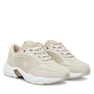 Sneakersy Calvin Klein Jeans Retro Tennis Mg Mix YW0YW01743 Beżowy - Sneakersy damskie - miniaturka - grafika 1