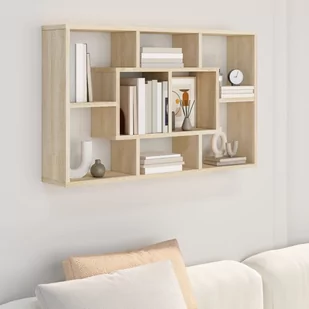 Lumarko Półka ścienna, dąb sonoma, 85x16x52,5 cm - Półki do salonu - miniaturka - grafika 1