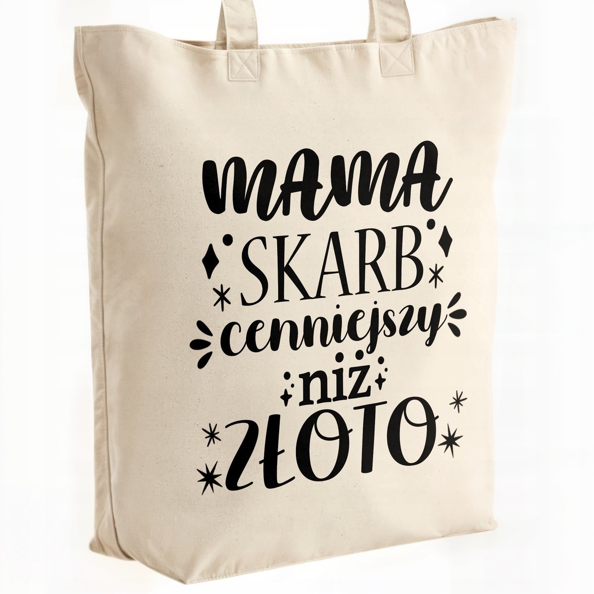 Torba bawełniana premium na zakupy Dzień Matki Prezent Mama Skarb