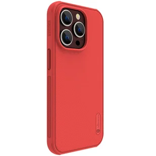 Nillkin Super Frosted Shield Pro etui iPhone 14 Pro pokrowiec na tył plecki czerwony - Etui i futerały do telefonów - miniaturka - grafika 3