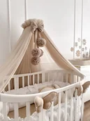 Pościel dla dzieci - Baldachim z pomponikami z tiulu - miniaturka - grafika 1