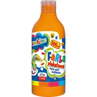 Szkolne artykuły papiernicze - Bambino Duża Farba Plakatowa W Butelce Szkolna Przedszkolna 500ml Pomarańczowa - miniaturka - grafika 1