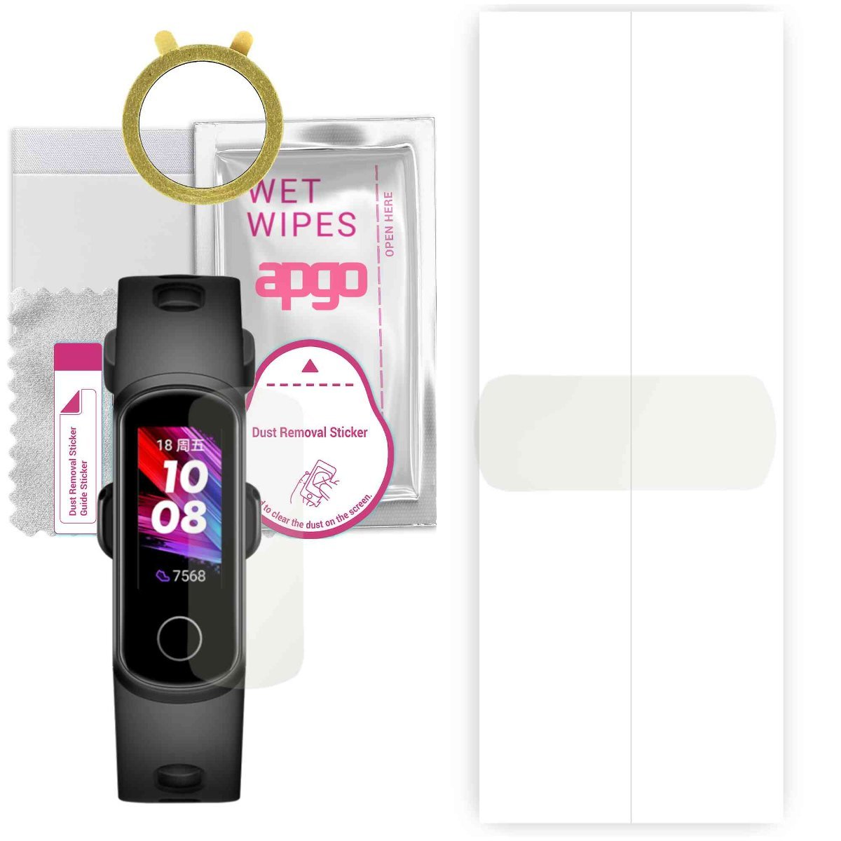 1x Folia hydrożelowa MATOWA do Honor Band 5i - apgo Smartwatch Hydrogel MATTE Protection Ochrona na ekran smartwatcha