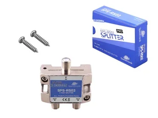 Rozgałęźnik splitter 1/2 5-2400 MHz Spacetronik SPS-R02. - Rozgałęźniki i multiswitche do TV-SAT - miniaturka - grafika 2