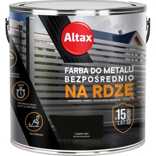 ALTAX Farba do metalu 2,5 l czarny mat - Farby olejne i specjalne - miniaturka - grafika 1