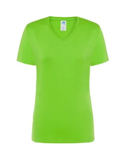 T-shirt Damski limonka dekolt w serek roz. M - Odzież robocza - miniaturka - grafika 1