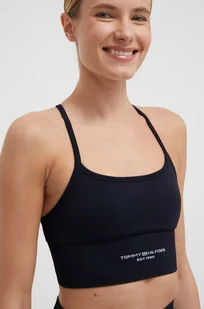 Tommy Hilfiger biustonosz kolor granatowy gładki - Bielizna sportowa damska - miniaturka - grafika 1