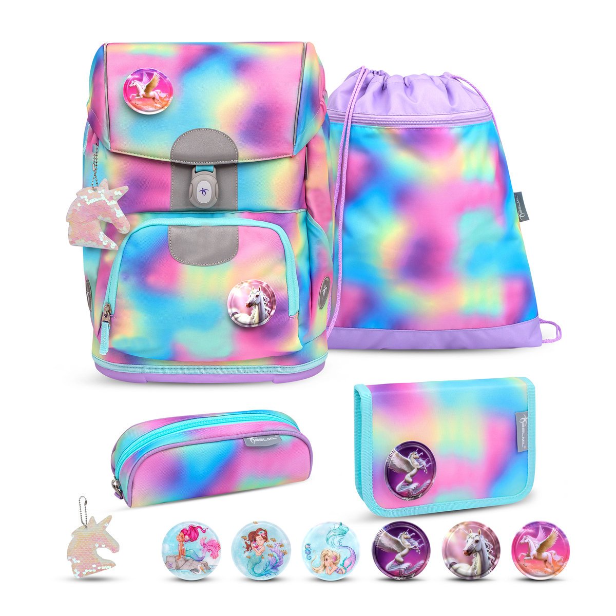 Motion Rainbow Color Zestaw tornistra szkolnego 4-częściowy