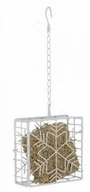 Karmniki dla ptaków - Garden&amp;Fun Karmnik dla ptaków do zawieszania bloków tłuszczowych /biały, metalowy 13,5x5x13,8cm - miniaturka - grafika 1
