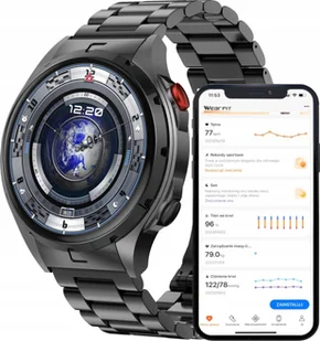 Wenom Męski Zegarek AMOLED Czarny Tętno Ciśnienie Smart Watch Sport - Smartwatch - miniaturka - grafika 1