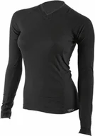 Koszulki sportowe damskie - COOL V-dekolt T-shirt z długim rękawem - damski .3XL .czarny - miniaturka - grafika 1