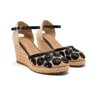 Espadryle damskie - GIOSEPPO Bennett, sandały na koturnie espadryle damskie, czarne, 41 EU, Czarny (Black), 41 EU - miniaturka - grafika 1