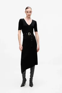 Karl Lagerfeld sukienka kolor czarny midi dopasowana A4W13026 - Sukienki - miniaturka - grafika 1