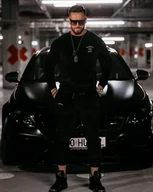 Dresy męskie - Komplet męski OLAVOGA CARGO 2024 czerń M - Fashionplace - miniaturka - grafika 1
