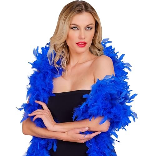 W WIDMANN MILANO Party Fashion - boa z piór, długość ok. 180 cm, szalik z piór, dodatek, kostium, karnawał, Halloween