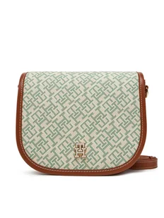 Tommy Hilfiger Torebka Th Monoplay Leather Saddle Bag AW0AW17414 Zielony - Torebki damskie - miniaturka - grafika 1