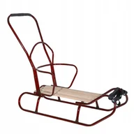 Sanki i ślizgacze - ND35_80758_POL141RED Sanki z pchaczem czerwone - miniaturka - grafika 1