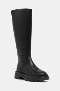 Steve Madden kozaki skórzane Kaja-W damskie kolor czarny na płaskim obcasie 11004946 - Kozaki damskie - miniaturka - grafika 1