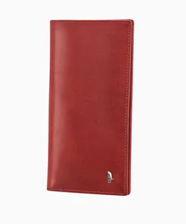 Portfele - PUCCINI Duży portfel damski ze skóry naturalnej w kolorze czerwonym - grafika 1