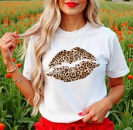 Koszulki i topy damskie - Koszulka usta panterka - miniaturka - grafika 1