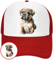 Czapki i chusty sportowe męskie - CZAPKA Z DASZKIEM PSY PIES PIESKI DLA DZIECI SIATKA CZERWONA BEJSBOLÓWKA - miniaturka - grafika 1