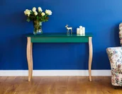 Konsole i sekretarzyki - Konsola Meblowa LILLO 105x35cm Zielony Butelkowy - miniaturka - grafika 1