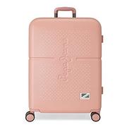 Walizki - Pepe Jeans Laila walizka średniej wielkości, różowa, 48 x 70 x 28 cm, sztywna, zamknięcie ABS, zintegrowana, 79 l, 3,22 kg, 4 kółka, wysuwana - miniaturka - grafika 1