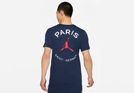 Koszulki męskie - Nike Air Jordan Psg Logo Tee Midnight Navy - miniaturka - grafika 1