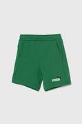 Spodnie i spodenki dla chłopców - Puma szorty dziecięce kolor zielony regulowana talia - miniaturka - grafika 1