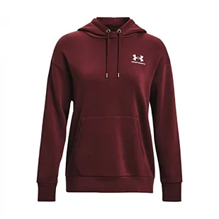 Under Armour Womens Fleece Tops Women's Ua Essential Fleece Hoodie, Chestnut Red, 1373033-690, MD - Koszulki i topy damskie - miniaturka - grafika 1