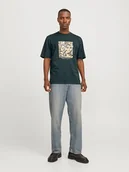 Koszulki męskie - Jack & Jones Koszulka "Vesterbro Newton" w kolorze zielonym - miniaturka - grafika 1