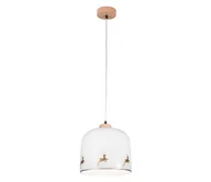 Lampy sufitowe - Kolarz A1352.31.Au.100-Żyrandol na lince NONNA 1xE27/60W/230V jeleń dąb/biały/złoty - miniaturka - grafika 1