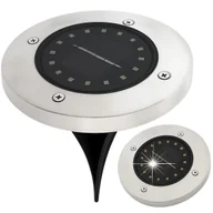 Lampy ogrodowe - Lampa Lampka Ogrodowa Solarna Najazdowa Czujnik Zmierzchu Mocna 16 Led Biały Ciepły - miniaturka - grafika 1