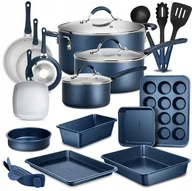 Zestawy garnków i patelni - KOMPLET GARNKÓW PATELNIE PRZYBORY KUCHENNE GARNKI INDUKCJA 20 ELEMENTÓW - miniaturka - grafika 1