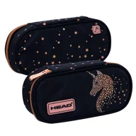 Piórniki - Astra Head Piórnik Szkolny Saszetka Z Wewnętrzną Klapką Etui Na Przybory Szkolne Golden Effect Classy Gold - miniaturka - grafika 1