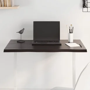 vidaXL vidaXL Blat stołu, ciemnobrązowy 80x60x2 cm, dąb z naturalną krawędzią - Pozostałe meble ogrodowe - miniaturka - grafika 1