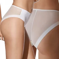 Majtki damskie - Modelujące Figi Wysoką Talia Tiulowy Tył L (46) Violeta Braga Marfil Biały - miniaturka - grafika 1