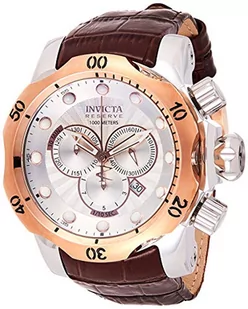 Invicta Reserve - Venom 0359 męski zegarek kwarcowy - 54 mm, Biały/brązowy, Pasek - Paski - miniaturka - grafika 1