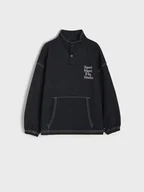 Swetry dla chłopców - Sinsay - Bluza - czarny - miniaturka - grafika 1