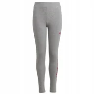 Legginsy - Legginsy adidas LIN TIG girls Jr IC3580 szary 152 - miniaturka - grafika 1