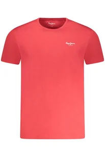 PEPE JEANS MĘSKA KOSZULKA Z KRÓTKIM RĘKAWEM CZERWONA - Pepe Jeans - Koszulki męskie - miniaturka - grafika 1
